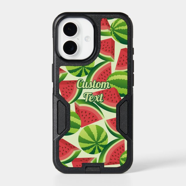Watermelon Slice Seamless Background Otterbox iPhone Case (Back)