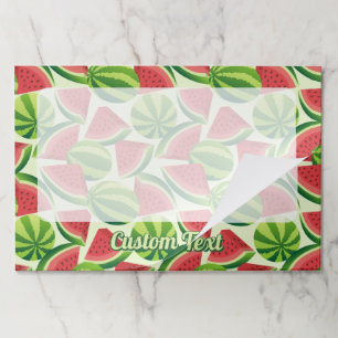 Watermelon slice seamless background paper pad