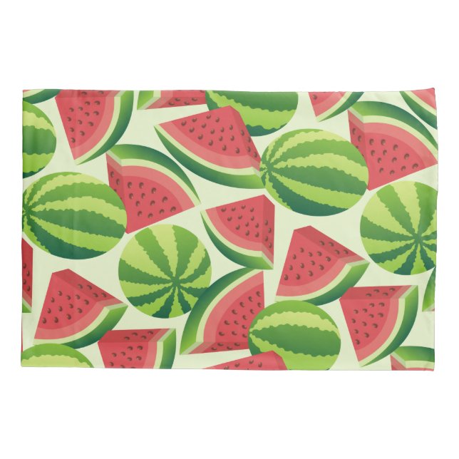 Watermelon slice seamless background pillowcase (Back)