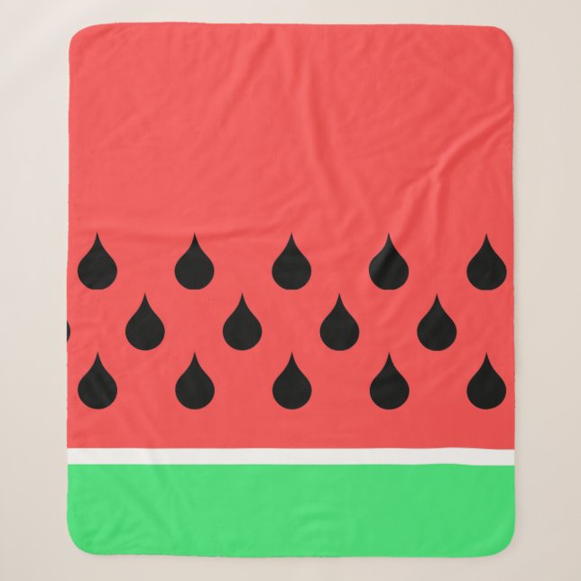 watermelon slice sherpa blanket (Front)