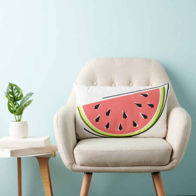 Watermelon Slice stripe classic back lumbar Pillow (Chair)
