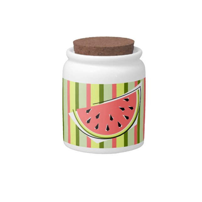 Watermelon Slice Stripe Classic candy jar (Front)