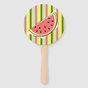 Watermelon Slice Stripe Classic Hand Fan