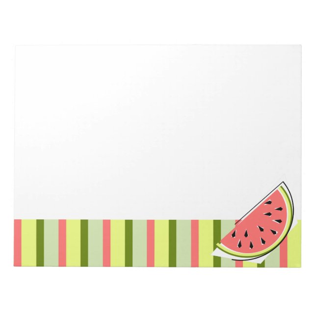 Watermelon Slice Stripe Classic Notepad (Front)