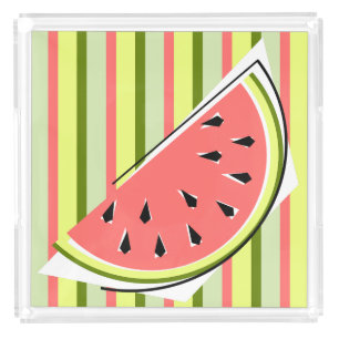 Watermelon Slice Stripe Classic tray square