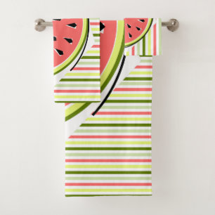 Watermelon Slice Stripe Thin Bath Towel Set