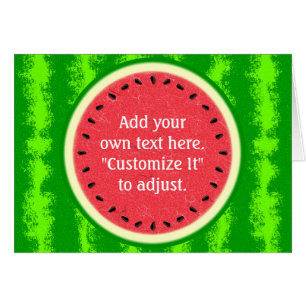 Watermelon Slice Summer Fruit Personalized Cards