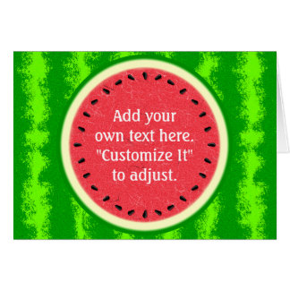 Watermelon Slice Summer Fruit Personalized Cards