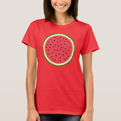 Watermelon Slice Summer Fruit T_Shirt