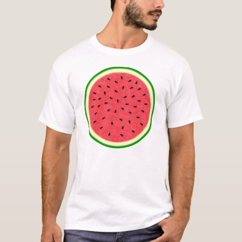Watermelon Slice Summer Fruit T_Shirt