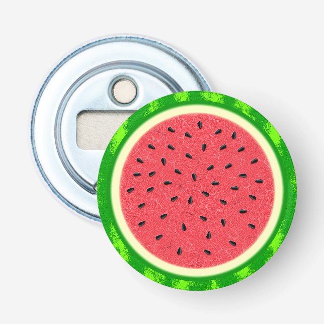 Watermelon Slice Summer Fruit with Rind Bottle Opener (Front)