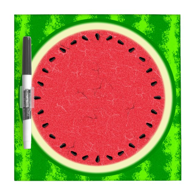 Watermelon Slice Summer Fruit with Rind Dry Erase Board (Front)
