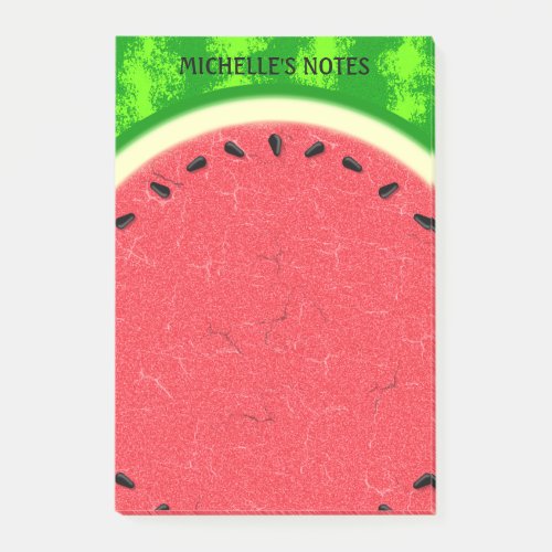 Watermelon Slice Summer Fruit with Rind Post_it Notes