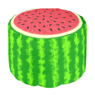 Watermelon Slice Summer Fruit with Rind Pouf
