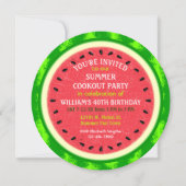 Watermelon Slice Summer Party Cookout or Birthday Invitation (Front)