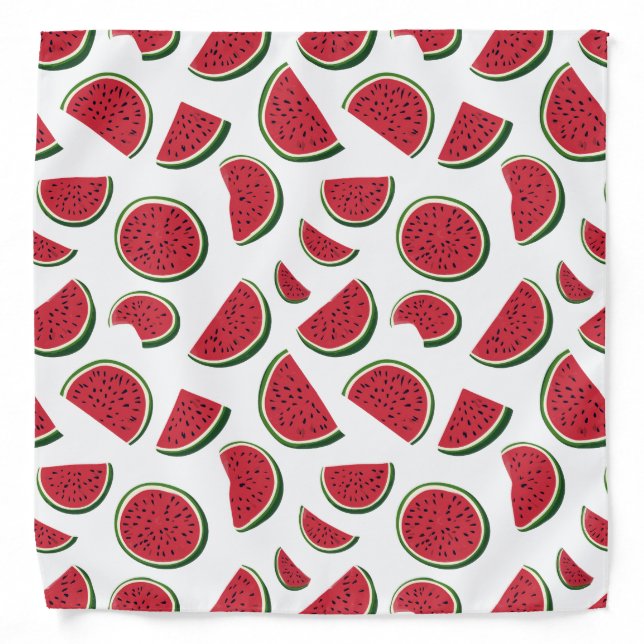 Watermelon Slice Summer Pattern Bandana (Front)