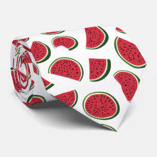 Watermelon Slice Summer Pattern Neck Tie
