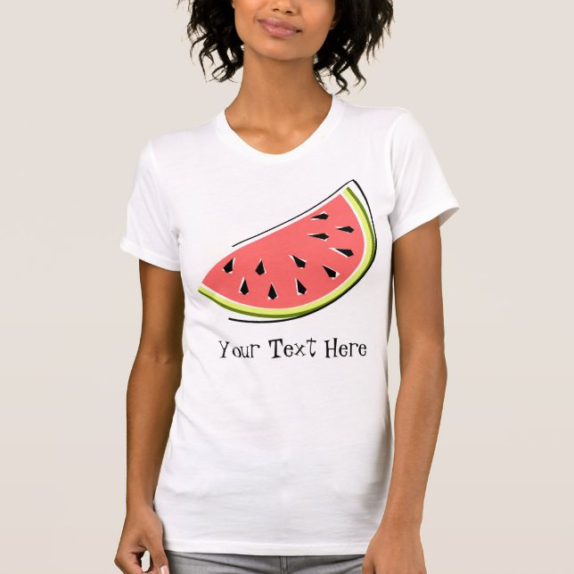Watermelon Slice 'Text' ladies t-shirt (Front)