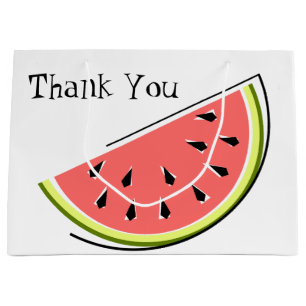 Watermelon Slice Thank You Large Gift Bag