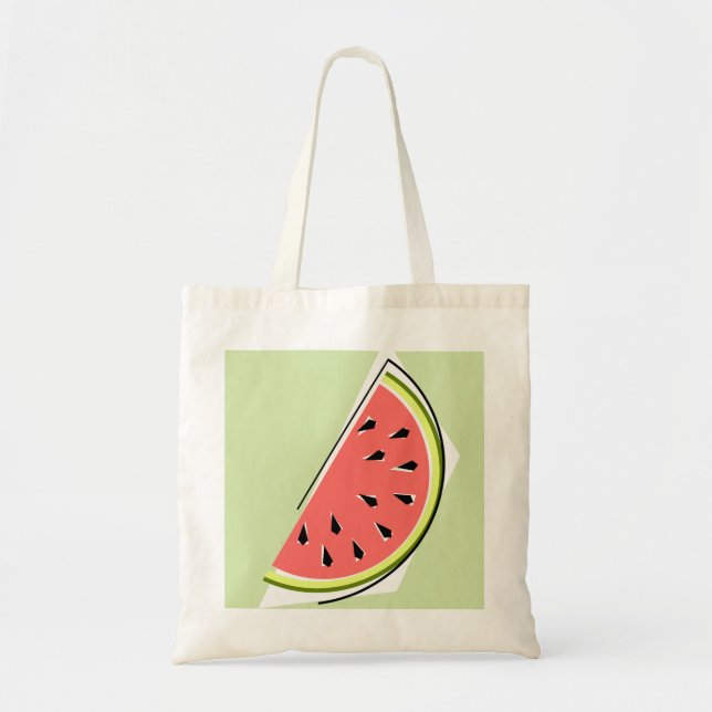 Watermelon Slice tote bag green (Front)