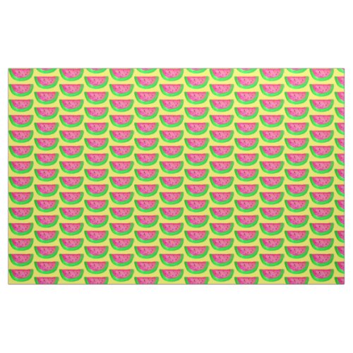 Watermelon slice watercolour fruit pop art fabric