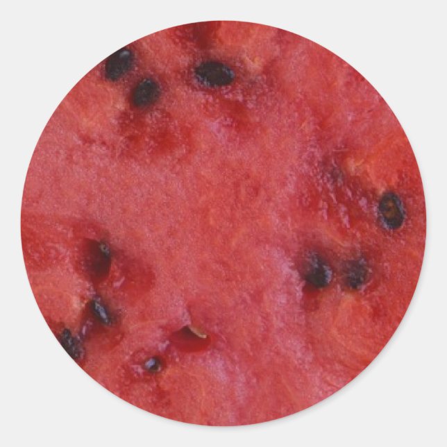 Watermelon sliced classic round sticker (Front)