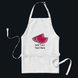 Watermelon Slices, Add Your Own Text Adult Apron<br><div class="desc">This apron features a graphic of two watermelon slices with customizable text for you own message.</div>