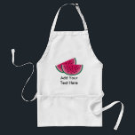 Watermelon Slices, Add Your Own Text Adult Apron<br><div class="desc">This apron features a graphic of two watermelon slices with customizable text for you own message.</div>