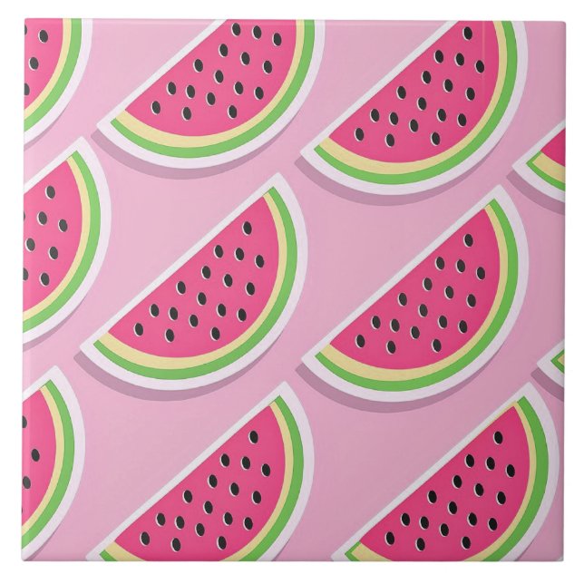 Watermelon slices ceramic tile (Front)