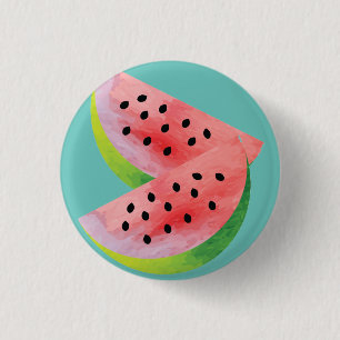 Watermelon Slices Fruit Art Button