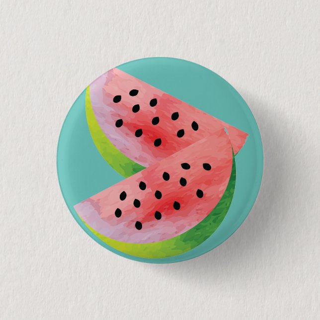 Watermelon Slices Fruit Art Button (Front)