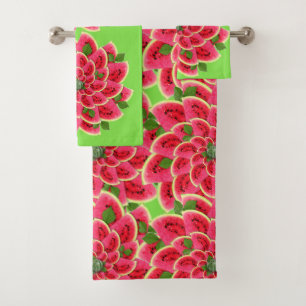 Watermelon Slices Make Flowers Bath Towel Set