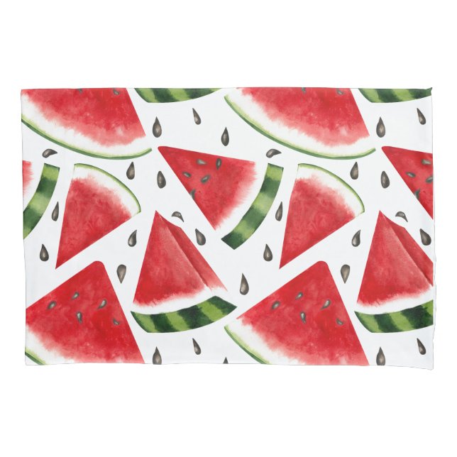 Watermelon Slices Minimalist Design Pillow Case (Front)