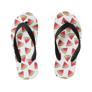 Watermelon Slices Minimalist Pattern Kid's Flip Flops