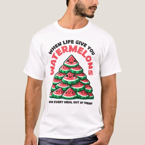 watermelon slices mountain T_Shirt