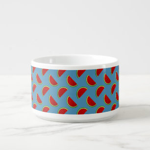 Watermelon Slices on a Bright Blue Background Bowl