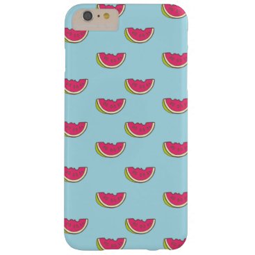 Watermelon Slices on Teal Pattern Barely There iPhone 6 Plus Case Watermelon Slices on Teal Pattern Barely There iPhone 6 Plus Case