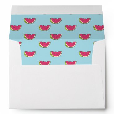 Watermelon Slices on Teal Pattern Envelope Watermelon Slices on Teal Pattern Envelope
