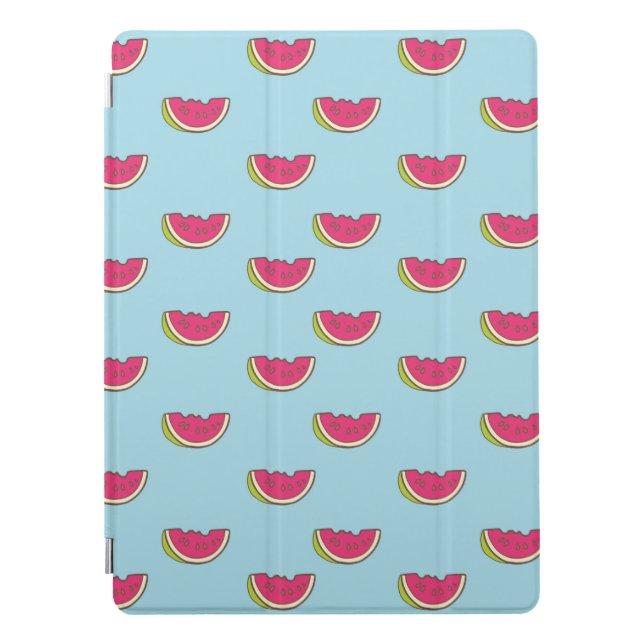Watermelon Slices on Teal Pattern iPad Pro Cover (Front)
