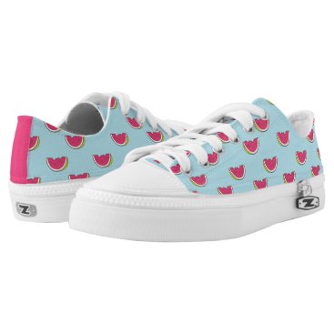 Watermelon Slices on Teal Pattern Low-Top Sneakers Watermelon Slices on Teal Pattern Low-Top Sneakers
