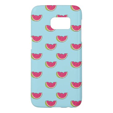 Watermelon Slices on Teal Pattern Samsung Galaxy S7 Case Watermelon Slices on Teal Pattern Samsung Galaxy S7 Case