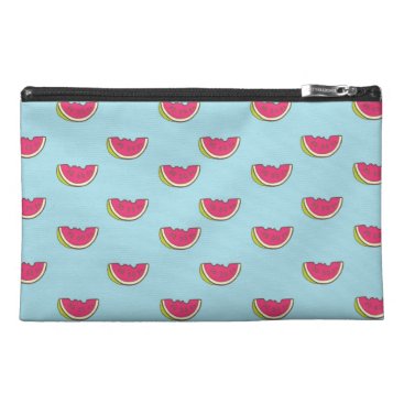 Watermelon Slices on Teal Pattern Travel Accessory Bag Watermelon Slices on Teal Pattern Travel Accessory Bag