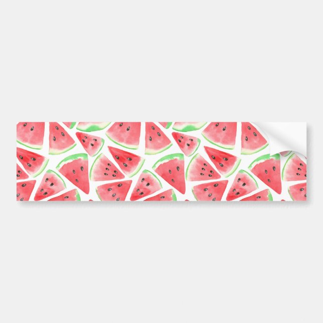 Watermelon slices pattern bumper sticker (Front)