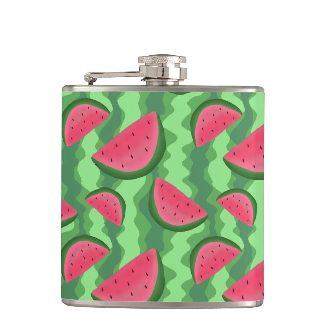 Watermelon Slices Pattern Flask (Front)