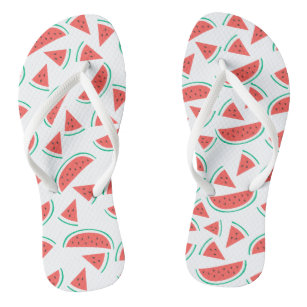 Kawaii Cute Lemons and Leaves Pattern Summer Flip Flops Beach Footwear