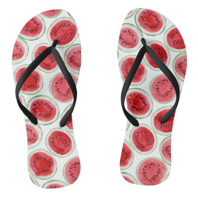 Watermelon slices pattern flip flops (Footbed)