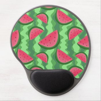 Watermelon Slices Pattern Gel Mouse Pad by saradaboru at Zazzle