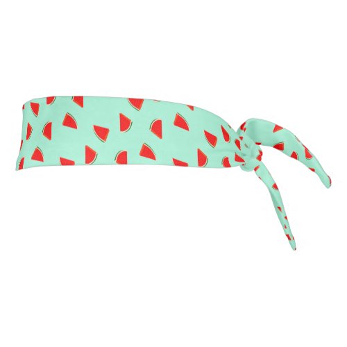 watermelon slices pattern green tie headband