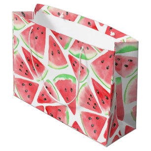 Watermelon slices pattern large gift bag