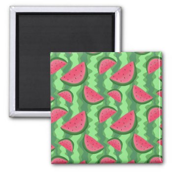 Watermelon Slices Pattern Magnet by saradaboru at Zazzle